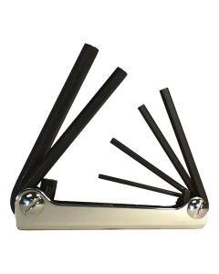 EKL21151 image(0) - Eklind Tool Company HEX KEY SET 5 PC FOLDING METRIC 3-10MM