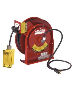 LIN91032 image(0) - Lincoln Lubrication 45FT HD REEL DUPLEX OUTLET BOX GFCI (F)