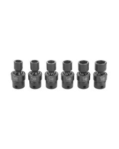 KTI37500 image(0) - K Tool International Socket Set Impact Flex 3/8 Inch Drive 6 Piece Metric