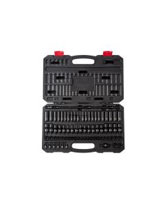 SUN18078 image(0) - SUNEX 1/4" Drive SAE & Metric 6 Point Standard & Deep with Universal Sockets, Star Bit 78-Piece Master Impact Socket Set