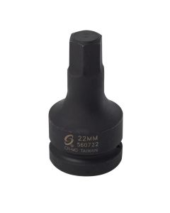 SUN560722 image(0) - SUNEX 1"Dr. 22mm Hex Bit Socket