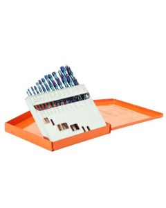 KNK13KK15 image(0) - KnKut 13 Piece Steel Blue Jobber Length Drill Bit Set 1/16" - 1/4" by 64ths