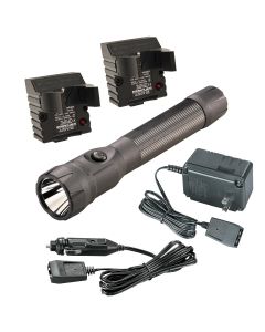 STL76813 image(0) - Streamlight 485 Lumen PolyStinger DS LED Flashlight - 120V/100V AC/12V DC - 2 Holders - Black