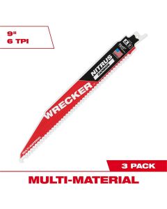 MLW48-00-5372 image(0) - Milwaukee Tool 9 Inch WRECKER with NITRUS CARBIDE Blades - 3 Pack