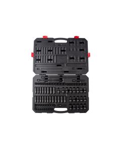 SUN3887 image(0) - SUNEX 3/8" Drive SAE & Metric 6 Point Standard & Deep with Universal Sockets, Star & External Star Bit 87-Piece Master Impact Socket Set