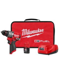 MLW3404-21 image(0) - Milwaukee Tool M12 FUEL 1/2 Hammer Drill/Driver Kit
