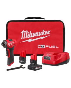 MLW3485-22 image(0) - Milwaukee Tool M12 FUEL 1/4 Inch Right Angle Die Grinder 2 Battery Kit