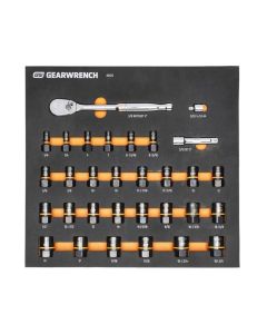 KDT86525 image(0) - GearWrench 31 Piece 3/8" Drive 90T Ratchet and Bolt Biter'Ѣ Socket Set with Foam Storage Tray