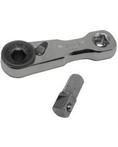 VIMDD2 image(0) - VIM Tools 1/4 Inch Mini Ratchet Double Square Drive, Offset Female Square Drive In Handle