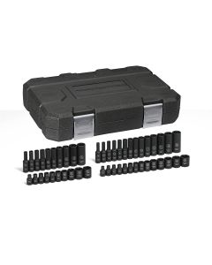 KDT84902 image(0) - GearWrench 48 Piece 1/4 Inch Drive 6 Point Standard & Deep Impact SAE/Metric Socket Set