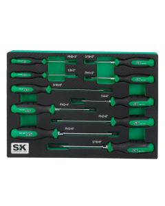 SKTSK01460 image(0) - S K Hand Tools 10 Piece Dual-Material Magnetic Combination Screwdriver Set