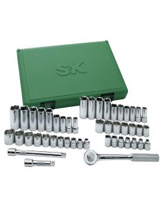 SKT94547-12 image(0) - S K Hand Tools Tool Set 3/8 Drive 47 Pc. Met Sae 12 Pt.