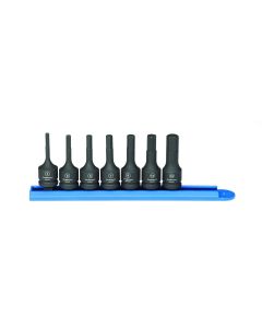 KDT84912 image(0) - GearWrench 7 Piece 3/8 Inch Drive Hex Bit Impact Metric Socket Set