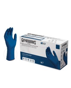 AMXGPLHD86100 image(0) - Gloveworks L HD P/F Extra Long Latex Gloves