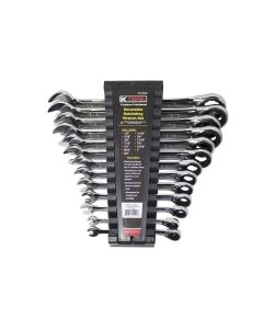 KTI45900 image(0) - K Tool International Wrench Set 13 Piece SAE Ratcheting Reversible