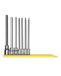 MAY16043 image(0) - Mayhew Mayhew 7 PC Long SAE Hex Insert Socket Bit Set