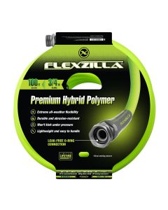 LEGHFZG6100YW image(0) - Legacy Manufacturing Flexzilla Garden Hose, 3/4" x 100', 3/4" - 11 1/2 GHT Fittings