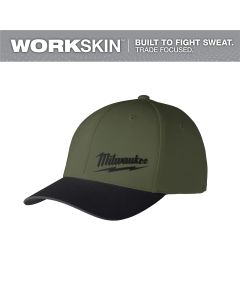MLW507E-LXL image(0) - Milwaukee Tool WORKSKIN Performance Fitted Hat - Large/Extra Large - Green