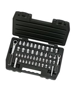KDT8946 image(0) - GearWrench 46 Piece 1/4 Inch & 3/8 Inch Drive Pass-Thru 6 Point SAE/Metric Tool Set