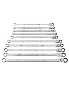 KDT86142 image(0) - GearWrench 10 Piece 120XP Universal Spline XL Flex Head GearBox Ratcheting SAE Wrench Set