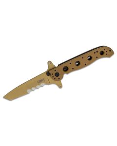 CRKM16-13DSFG image(0) - CRKT (Columbia River Knife) M16-13DSFG 1.4116 Titanium Nitride Veff Serrations Folding Knife with Liner Lock G10 Handle - Desert Tan