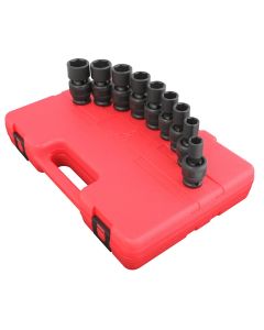 SUN2657 image(0) - SUNEX SOCKET SET IMPACT 1/2IN. DRIVE 9 PC UNIV STD SAE