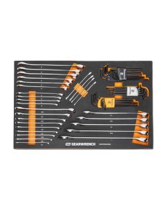 KDTGWMSCWS6SAEMM image(0) - GearWrench 59 Piece 6 Point Combination Wrench and Hex Key Set in Foam Storage Tray